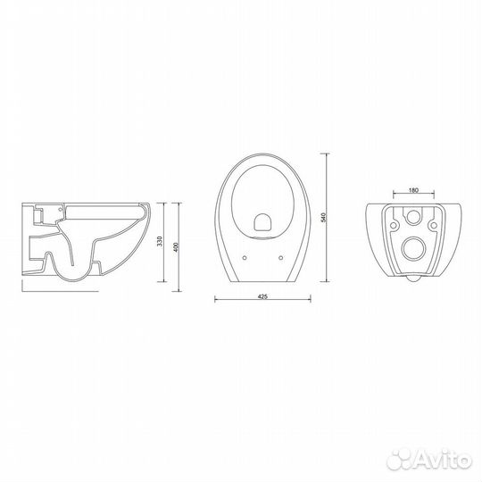 Унитаз подвесной Gural Vit Arya AR31DAK00