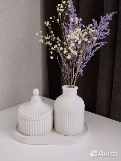 Декор из гипса/ декор интерьера/ натуральные свечи