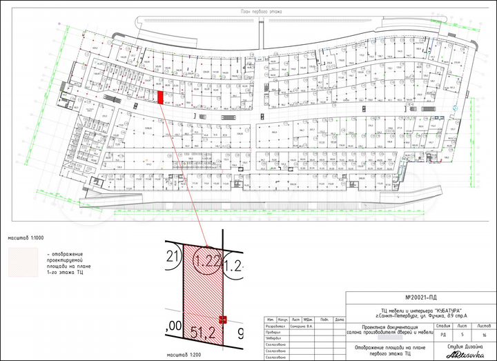 Переуступка прав аренды на площадь 51 м2