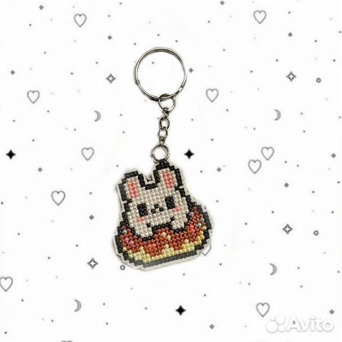 Брелок с зайчиком в пончике