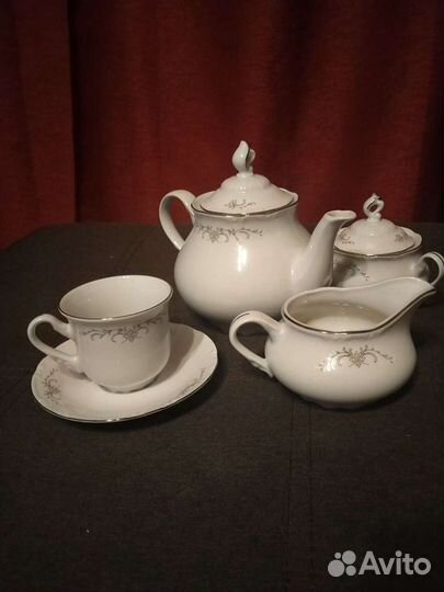 Новый сервиз чайный фарфор Константа на 6персон