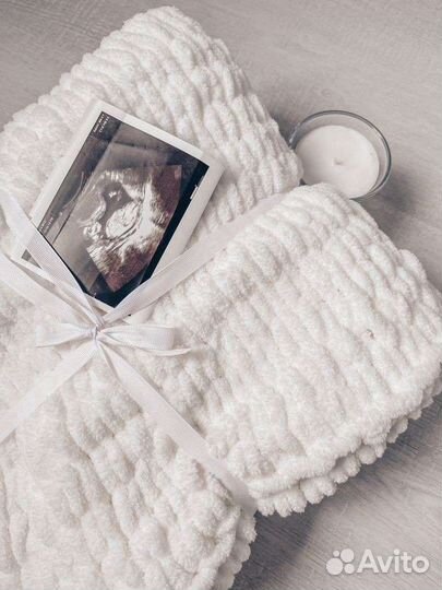 Плед детский вязаный ручная работа