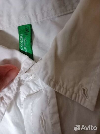 Мужская рубашка белая 140 рост