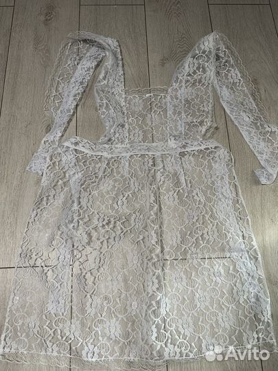 Белый школьный фартук