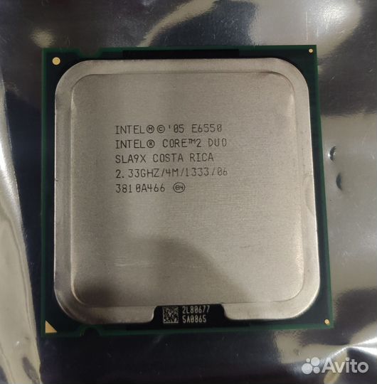 Процессор core 2 DUO e6550, socket 775