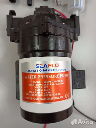 Мембранный насос 26.5 л/мин, 4.1 бар, 12 вольт