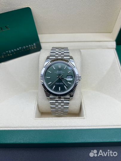 Часы Rolex DateJust 36mm Silver Green