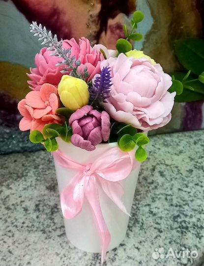 Букет цветов из мыла