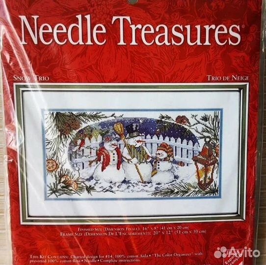 Набор для вышивания Snow trio,needle treasures