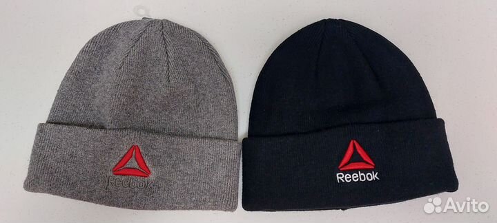 Мужская шапка Reebok двойная по голове чёрная