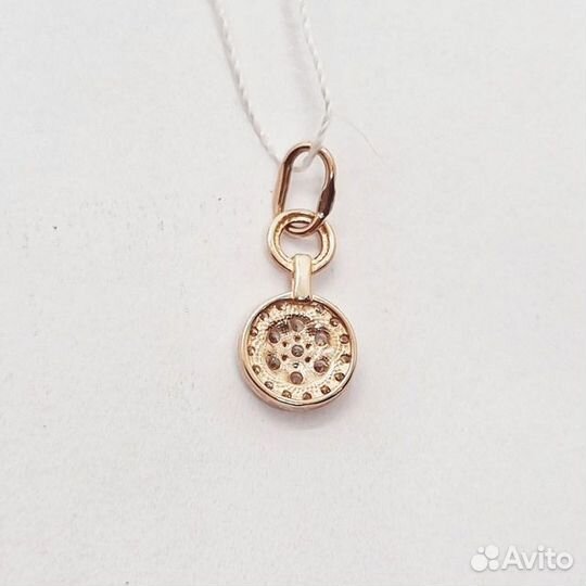 Золотая подвеска с фианитом