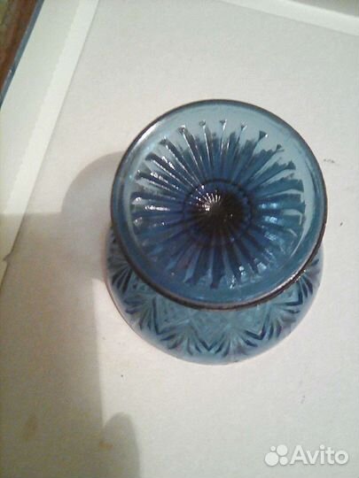 Ваза конфетница темно синяя