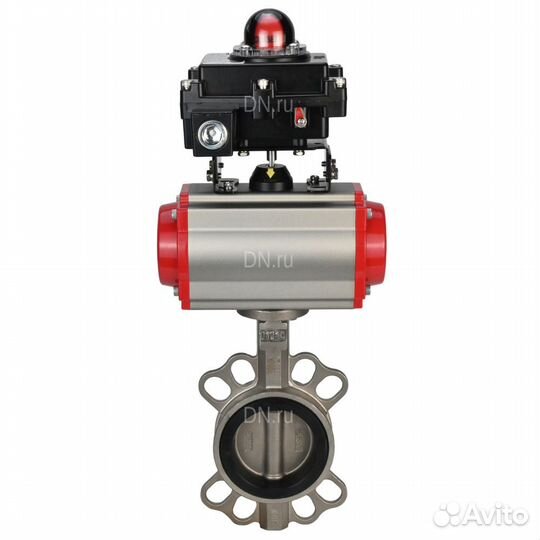 Затвор дисковый поворотный DN.ru WBV3232N-2W-Fb Ду50 Ру16, корпус - нержавеющая сталь 316L, диск - н