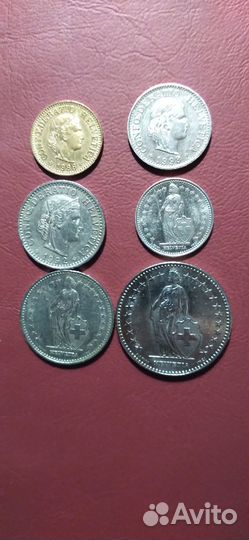 Набор монет Швейцарии