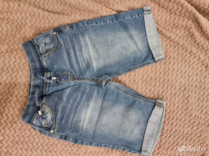 Джинсовые шорты для мальчика 140 размер