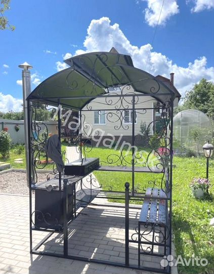 Кованные мангалы с крышей