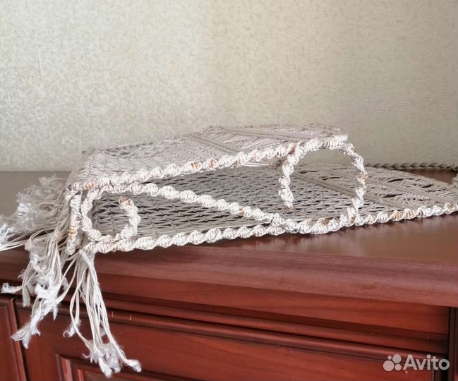 Винтажная газетница, макраме