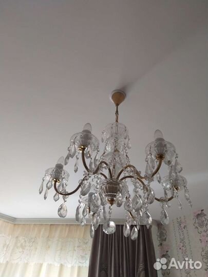 Люстра хрустальная чехословакия
