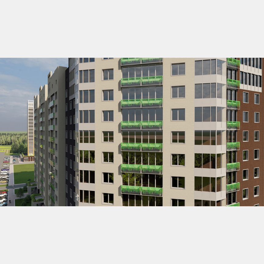 1-к. квартира, 43,4 м², 8/9 эт.