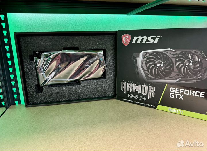 Новая Видеокарта MSI GeForce GTX 1660 Ti armor OC