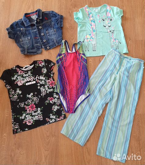 Летние вещи для девочки 122-128