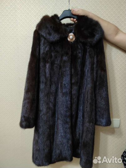 Шуба норковая с капюшоном 46 48