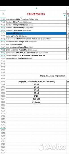 Духи тестер оаэ 65 мл