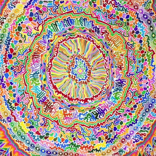 Картина «Русская Фиваида» 72х52 см (фломастеры)