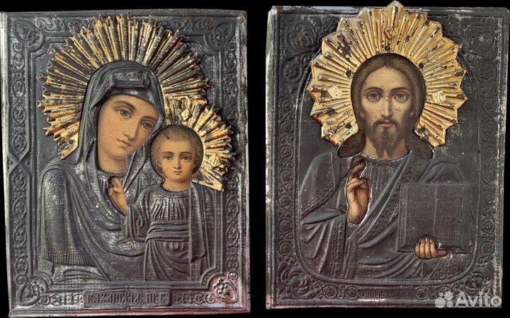 Венчальная пара Богоматерь Казанская, Спаситель