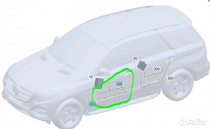 Проводка двери передняя левая Mercedes-Benz