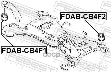 Сайлентблок подрамника перед прав лев Febest 1863