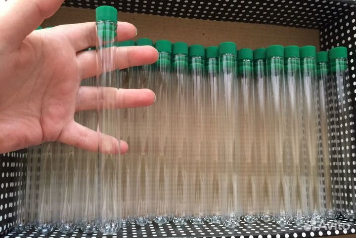 Пробирка стекло с бусинами и без бусин