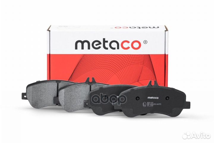 Колодки тормозные передние к-кт '3000-162 metaco