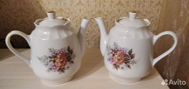 Чайники, кружки, СССР, подстаканник ГДР набор Рига