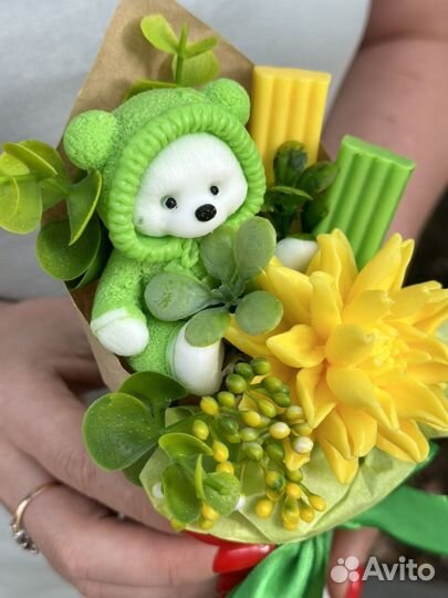Букет из мыла учителю к 1 сентября, цветы в школу