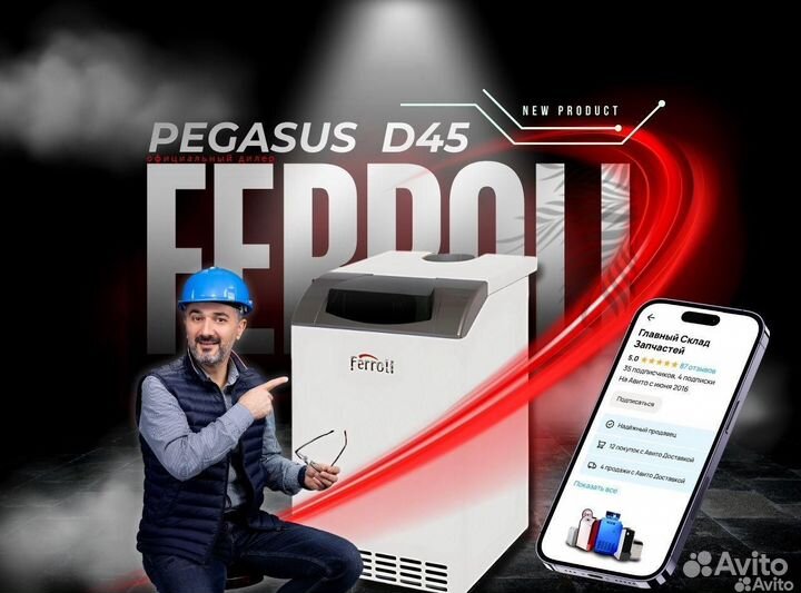 Котел газовый Ferroli Pegasus D 45