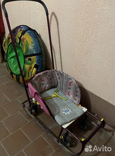 Детские санки с колесами