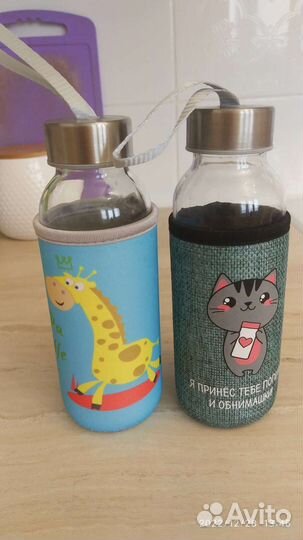 Бутылка питьевая стеклянная детская