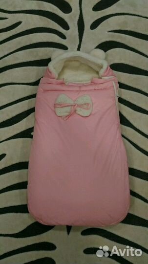 Зимний конверт для малыша из натуральной шерсти