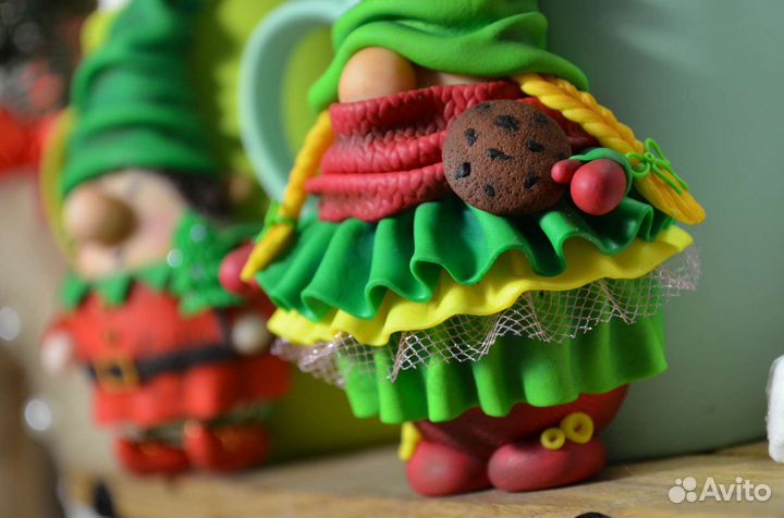 Кружка с декором скандинавский гном