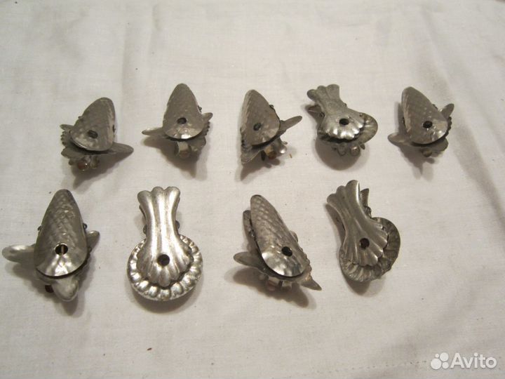 Ёлочная игрушка прищепка-подсвечник старинная