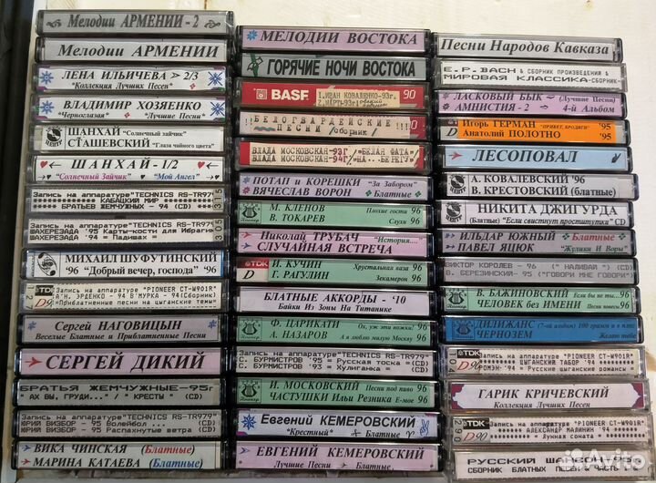 Кассеты из студии звукозаписи (почти новые)
