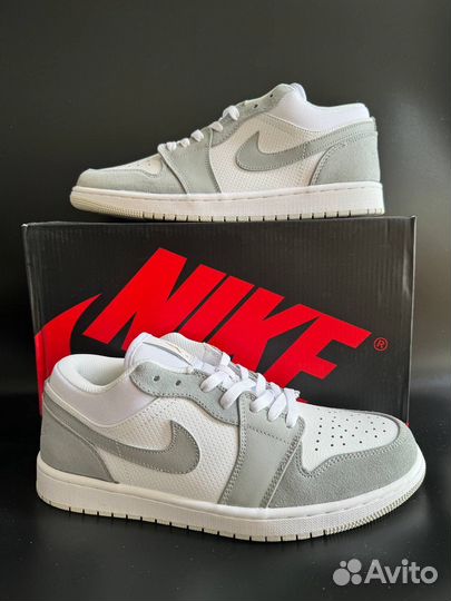 Кроссовки nike air jordan 1 low wolf gray