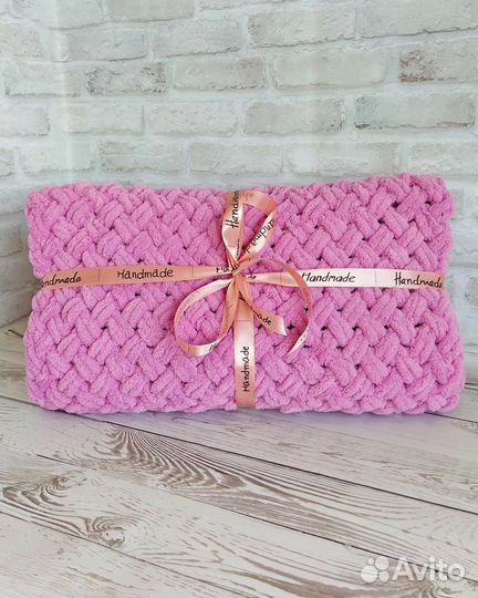 Плед детский вязаный ручная работа