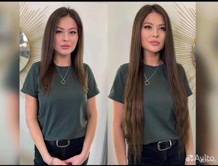 Наращивание натуральных волос premium материалами