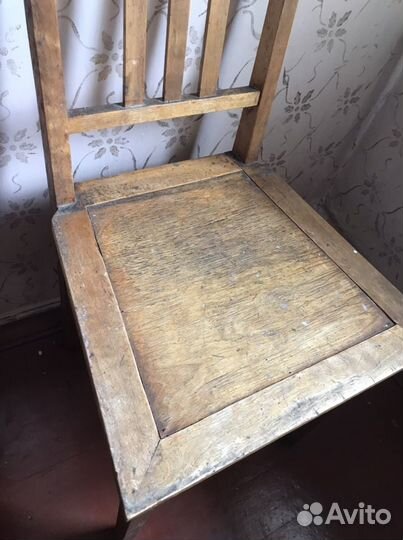 Старинный деревянный стул СССР под реставрацию