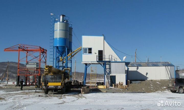 Зимний бетонный завод HLS 90 (90 кубов/ч)