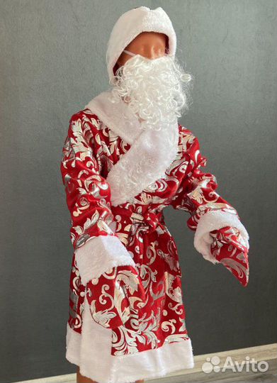 Костюм Деда Мороза для мальчика узоры