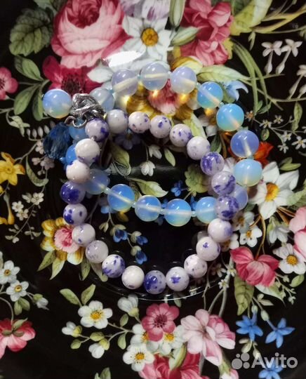 Браслет с голубым кварцем