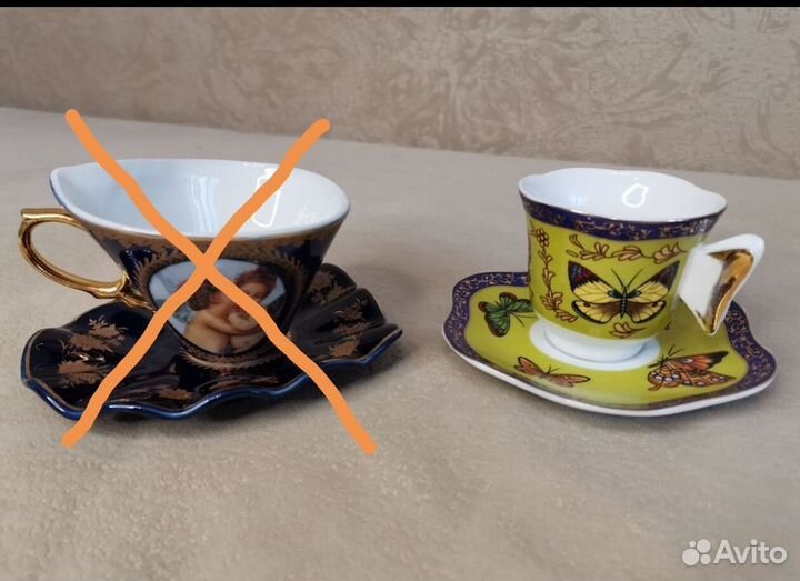 Кофейная пара. Чашка с блюдцем фарфор